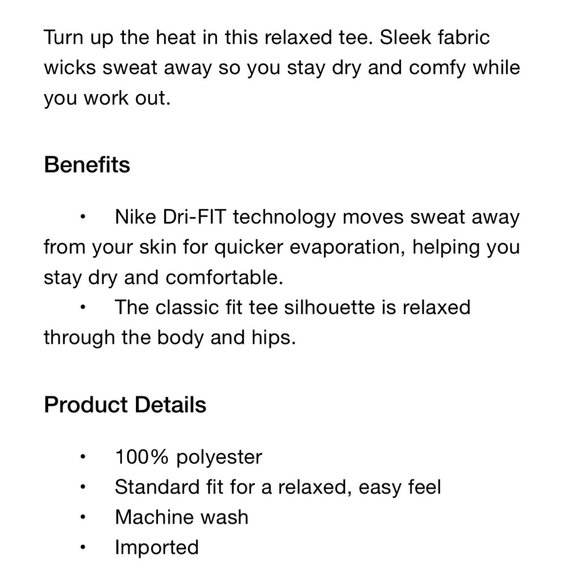 Small Women's Nike Dri-FIT Legend Training Tee (NWT) - Picture 3 of 4